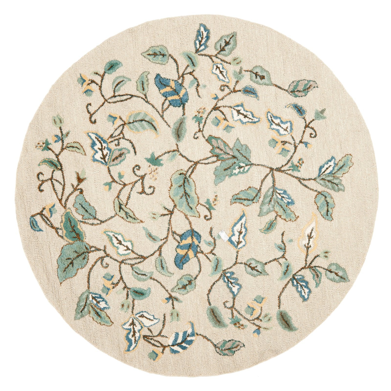 Colonial Blue 8' x 10' Handmade Wool and Viscose Tufted Rug
