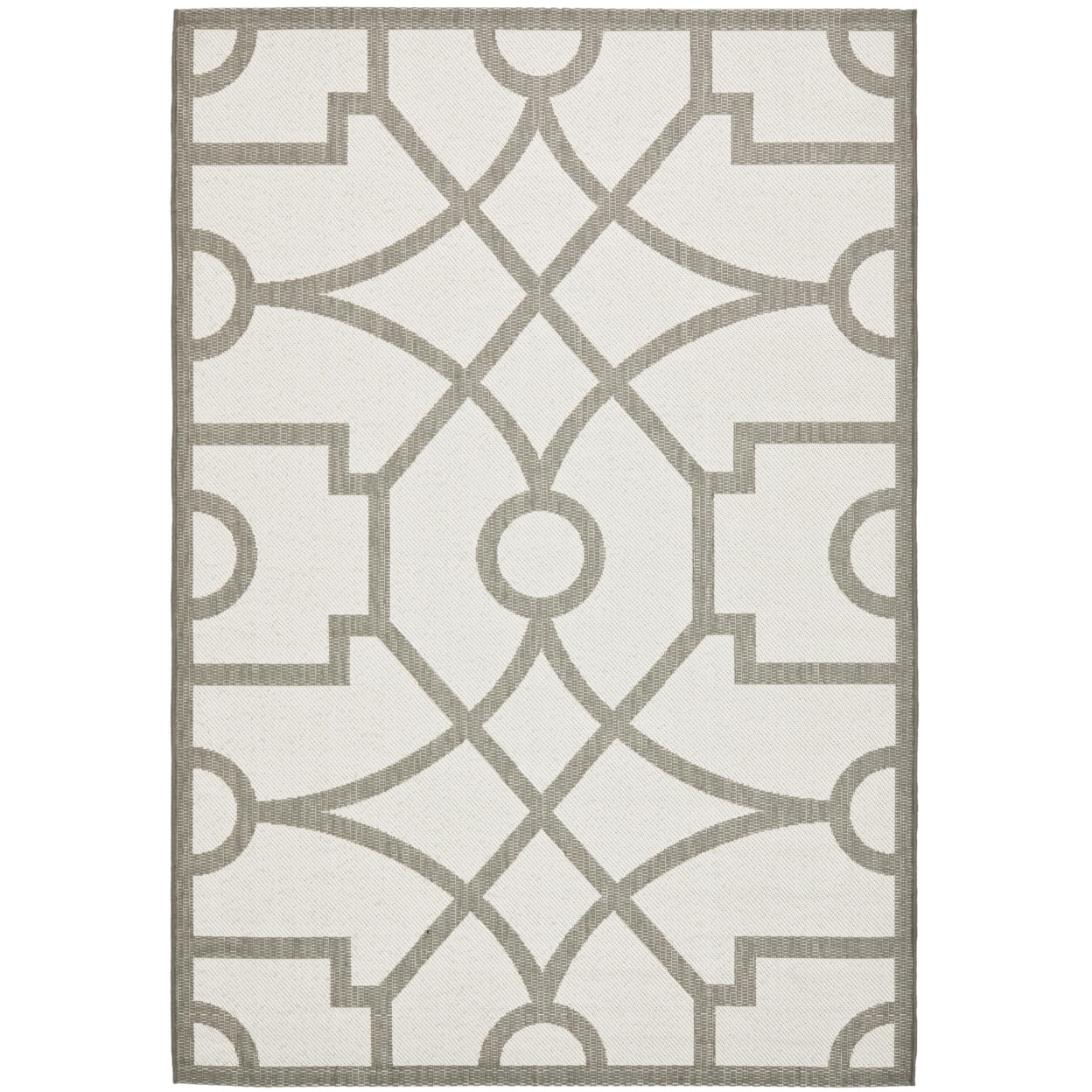 Gray Rectangular Hand-Tufted Washable Synthetic Area Rug 5'3" x 7'7"