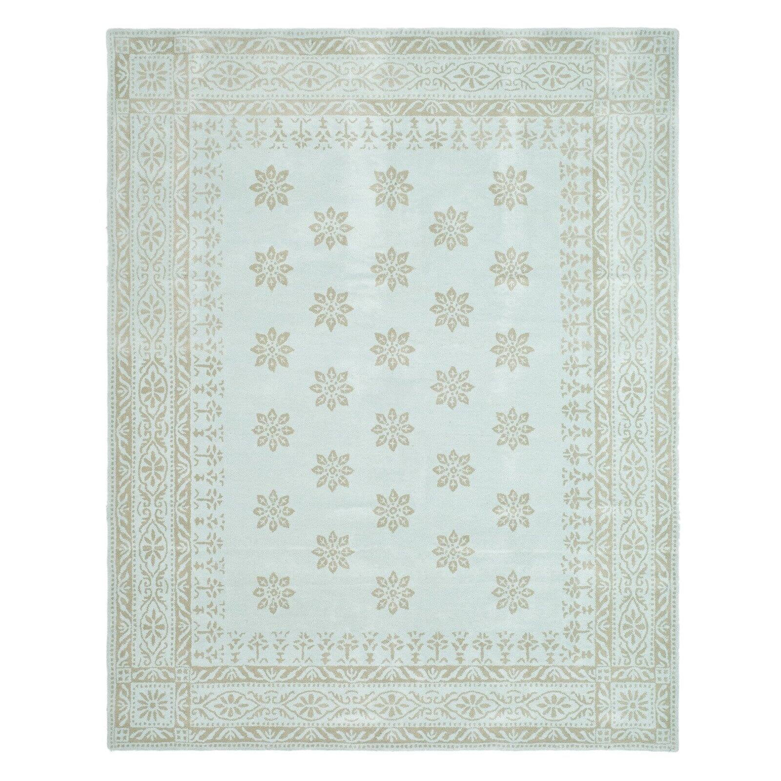Handmade Light Blue Wool Tufted Round 8' Rug