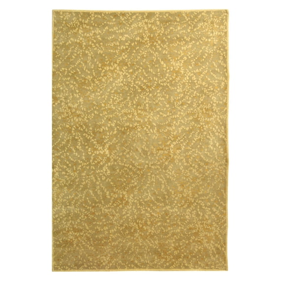Martha Stewart by Hand-knotted Sakura Silk/ Wool Rug Turtle/Amber 4' x 6' 4' x 6'