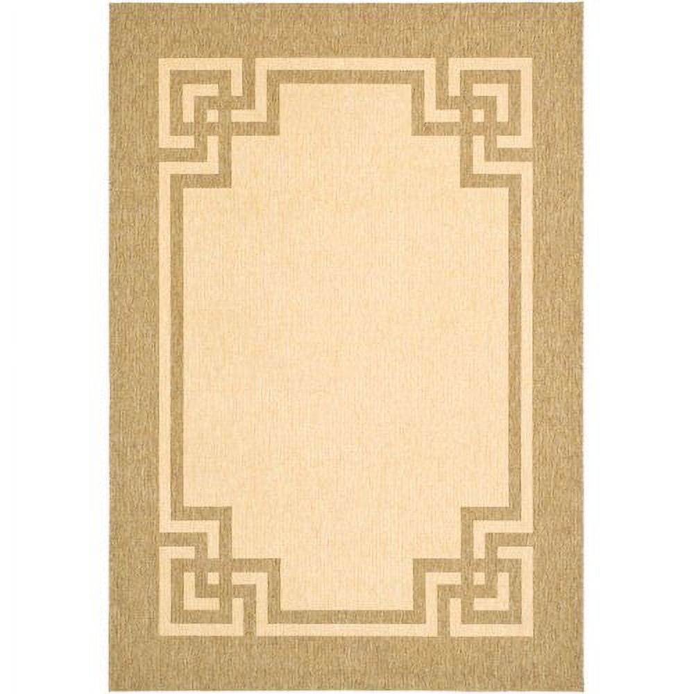 Beige and Dark Beige Tufted Handmade Rectangular Rug