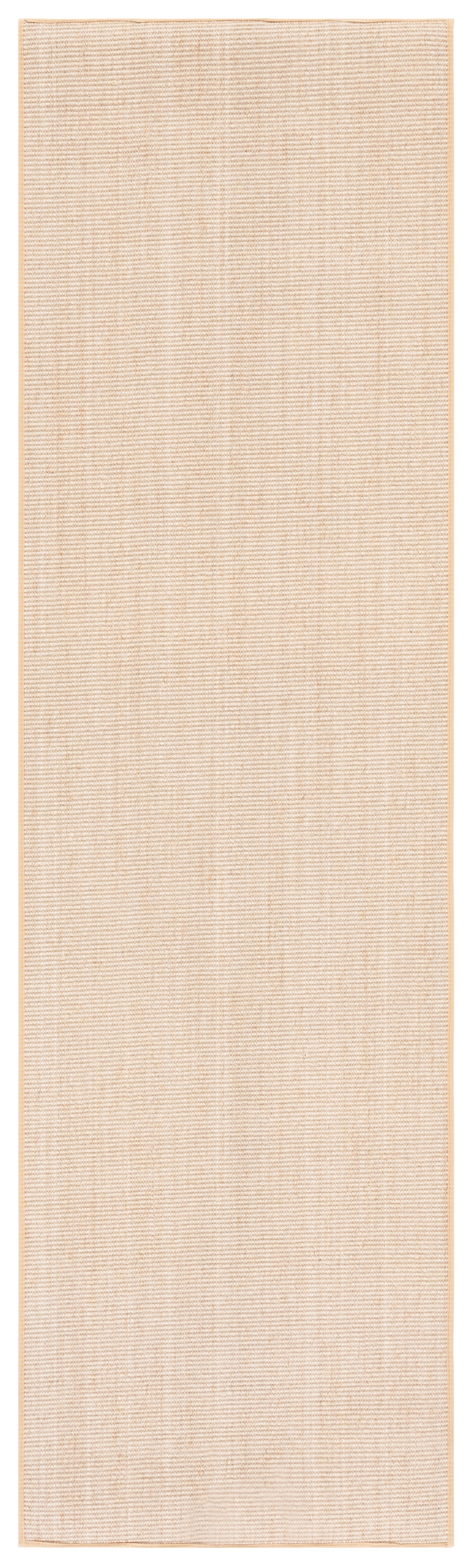Beige Ivory Wool Handmade Non-slip Runner Rug