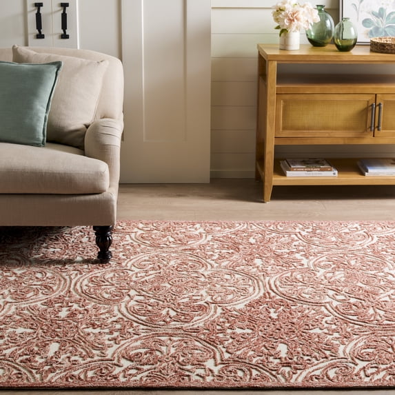 Safavieh Martha Stewart Trace Justina Floral Area Rug, Ivory/Rust, 3' x 5'
