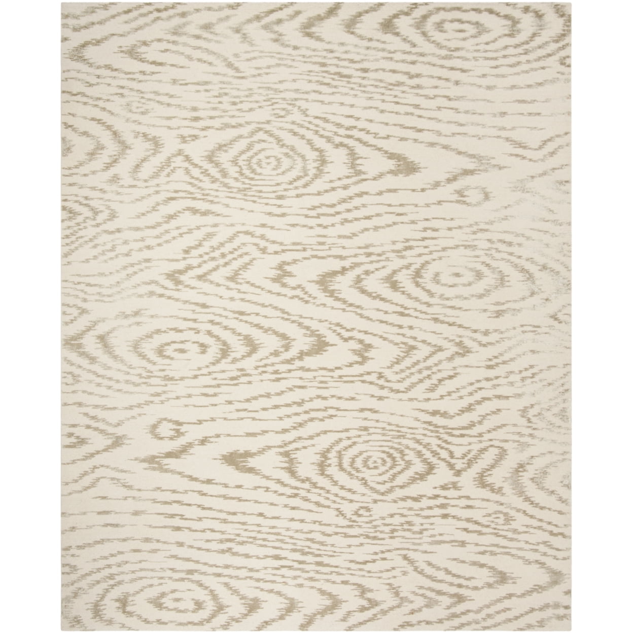 Hand-Tufted White Birch Faux Bois Wool & Silk Rug 5'6" x 8'6"