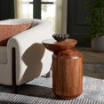 thumbnail image 1 of Safavieh Masew Modern Wood Free From End Table, Walnut, 1 of 9