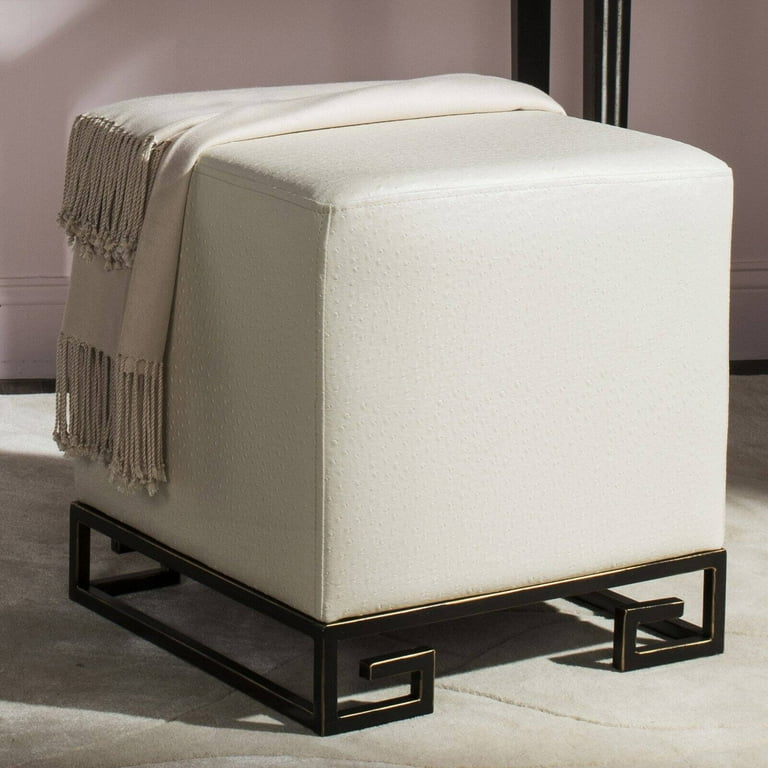 Safavieh Matthias Faux Ostrich Ottoman Walmart