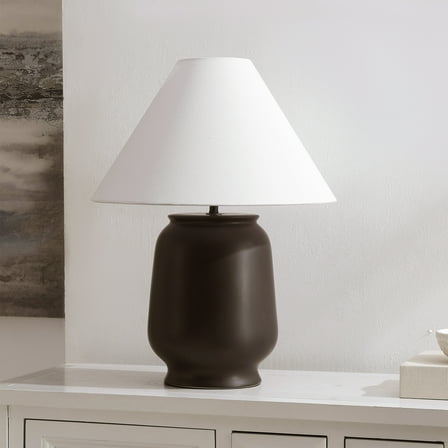 Safavieh Mattie 20.5" Modern Ceramic Table Lamp with White Polyester Shade