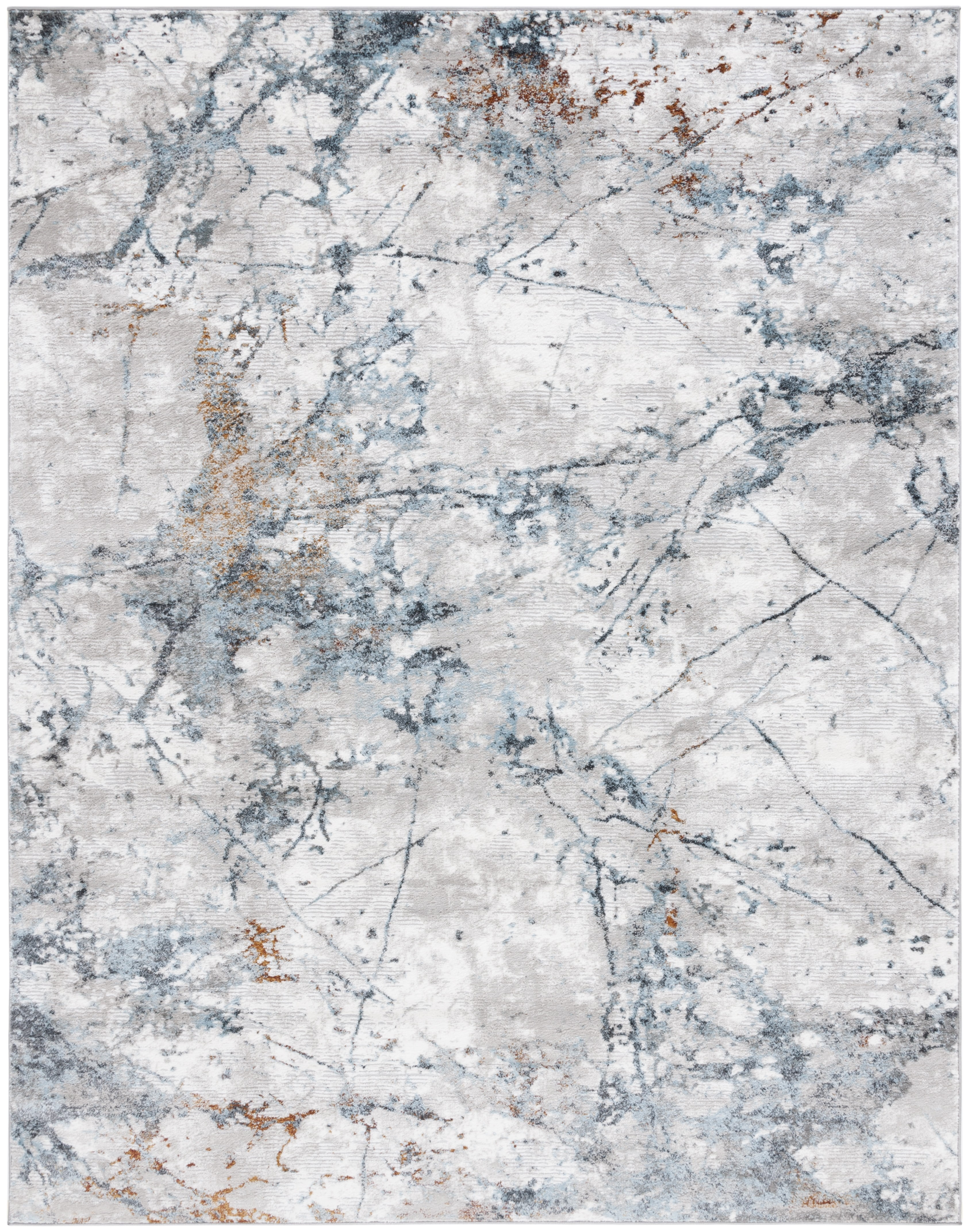 SAFAVIEH Meadow Carrie Distressed Area Rug, Grey/Blue, 9' x 12