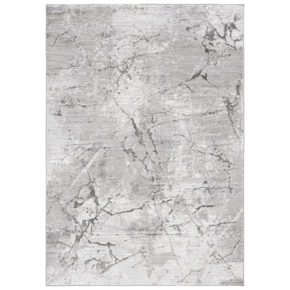 SAFAVIEH Meadow Moema Distressed Area Rug, Grey/Dark Grey, 4' x 6'