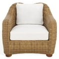 thumbnail image 1 of Safavieh Melbourne Wood and Aluminum Wicker Patio Chair in Natural / White, 1 of 11