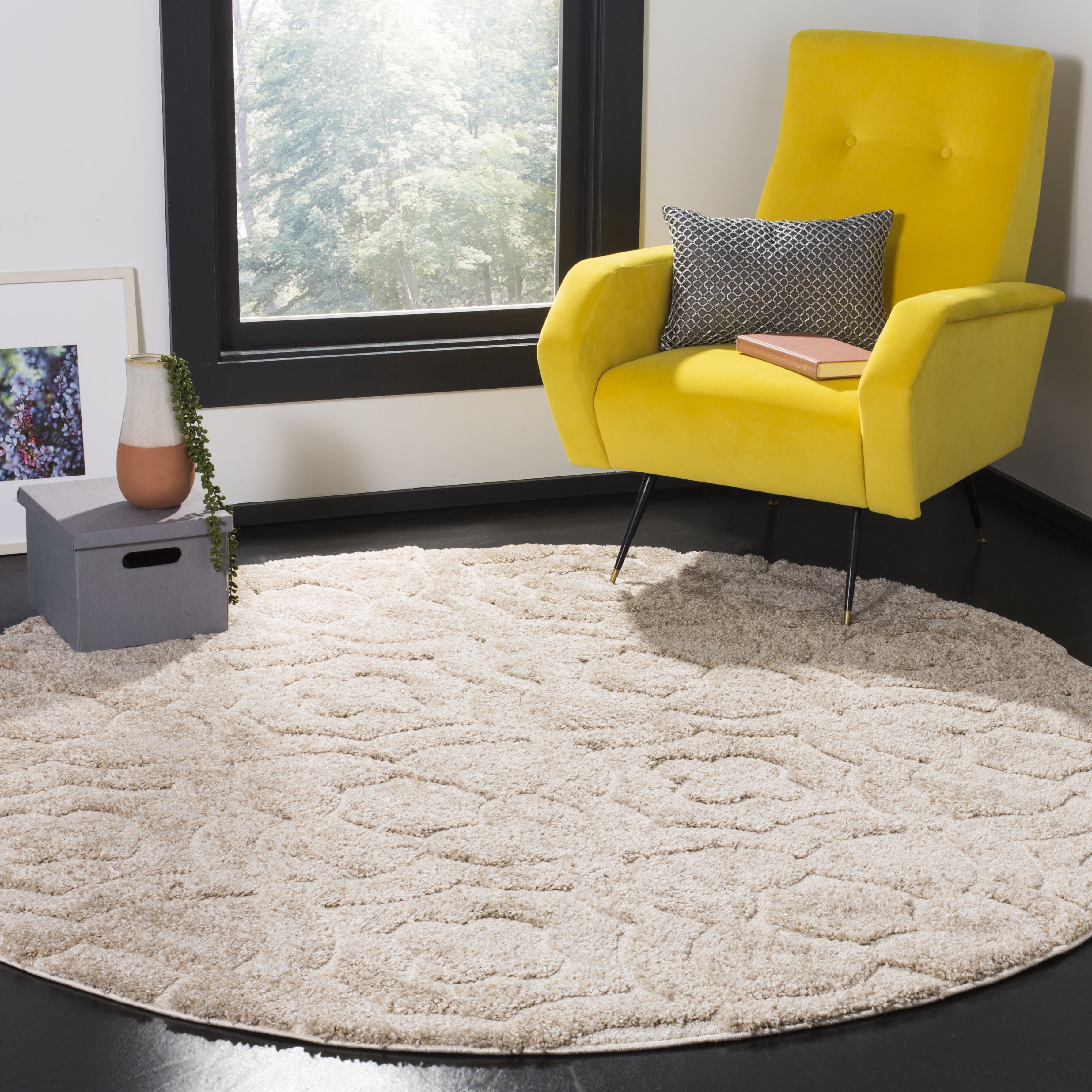 Safavieh Memphis Talia Geometric Floral Shag Area Rug or Runner ...