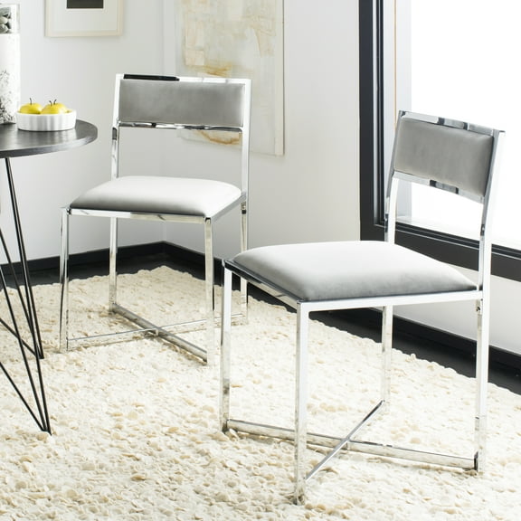 Safavieh Menken Modern Chrome Side Chair, Set of 2