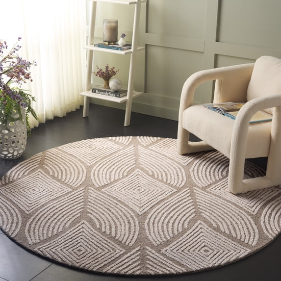 Safavieh Metro Jancis Diamond Area Rug, Beige/Gray, 6' x 6' Round