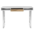 thumbnail image 1 of Safavieh Metropolitan Modern Glam Lacquer Computer Desk, White, 1 of 4