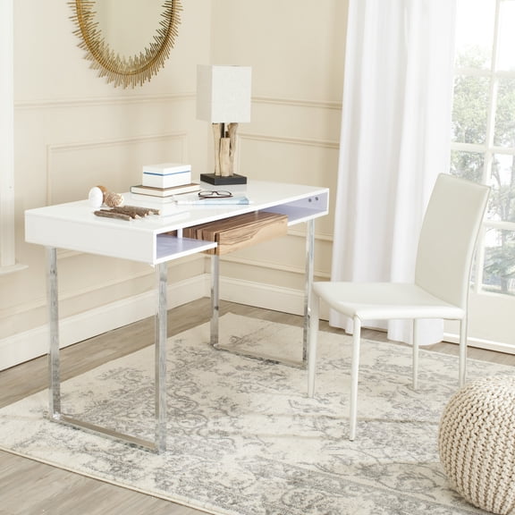 Safavieh Metropolitan Modern Glam Lacquer Computer Desk, White