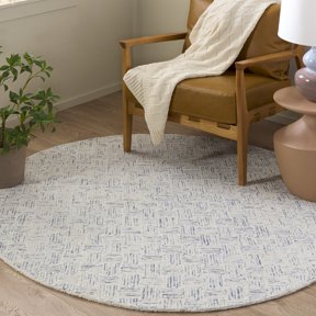 Safavieh Micro-Loop Charlotte Solid Area Rug, Light Gray/Ivory, 9' x 9' Round