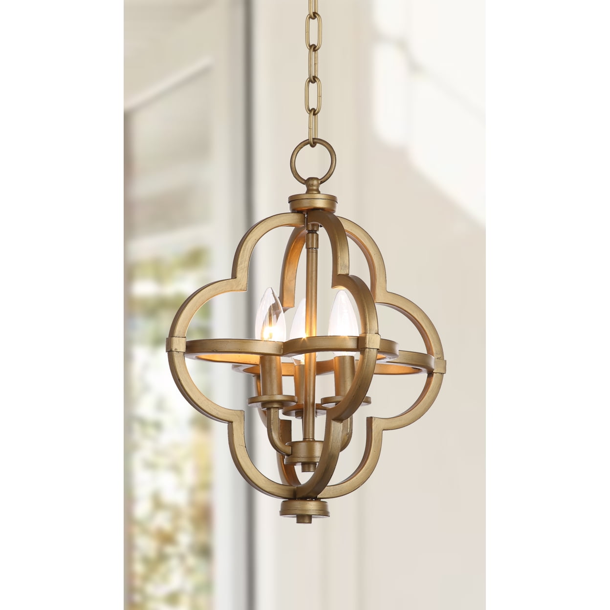 Modern Farmhouse Gold 12.25" Orb Adjustable Pendant Light