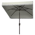 thumbnail image 1 of Safavieh Milan Fringe 7.5' Market Crank Square Patio Umbrella, White, 1 of 3