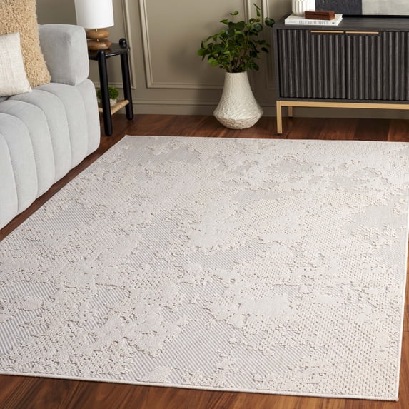 Safavieh Milos Vivienne Distressed Indoor/Outdoor Area Rug, Ivory, 5'3" x 7'6"