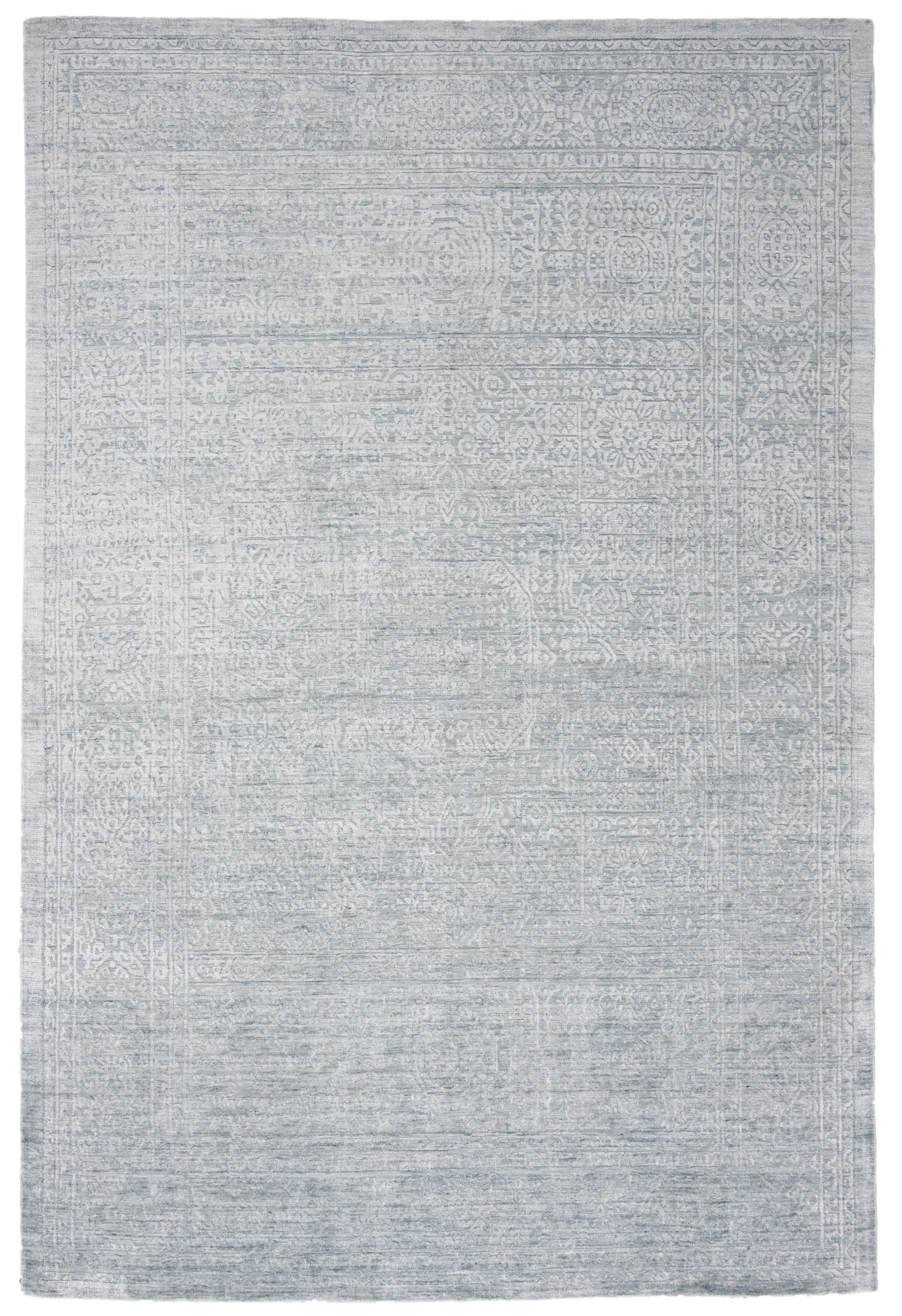 Hollywood Glam Sea Blue Hand-Loomed 6' x 9' Viscose Area Rug