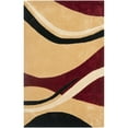 thumbnail image 1 of Contemporary Rug - Modern Art Polyester -Rust/Ivory-Color:Rust/Ivory,Design:Contemporary,Shape:Accent,Size:2'6" x 4', 1 of 3