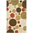 thumbnail image 1 of Contemporary Rug - Modern Art Polyester -Ivory/Multi-Color:Ivory/Multi,Design:Contemporary,Shape:Small Rectangle,Size:6'L x 4'W, 1 of 5