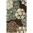 thumbnail image 1 of Contemporary Rug - Modern Art Polyester -Brown/Multi-Color:Brown/Multi,Design:Contemporary,Shape:Small Rectangle,Size:6'L x 4'W, 1 of 3
