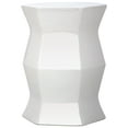 thumbnail image 1 of Safavieh Modern Backless Indoor/Outdoor Garden Patio Stool, White, 1 of 4