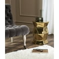 thumbnail image 1 of Safavieh Modern Backless Indoor/Outdoor Patio Stool, Gold, 1 of 5