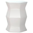 thumbnail image 1 of Safavieh Modern Hexagon Indoor/Outdoor Garden Patio Stool, Cream, 1 of 4