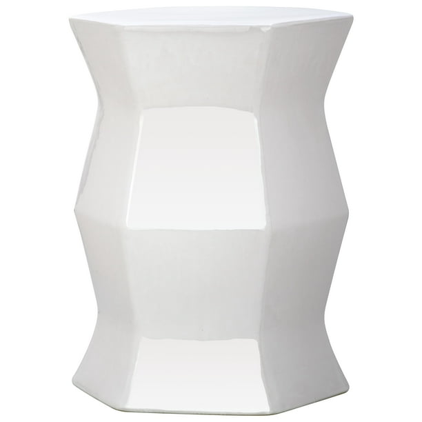 Safavieh Modern Hexagon Indoor/Outdoor Garden Patio Stool, White