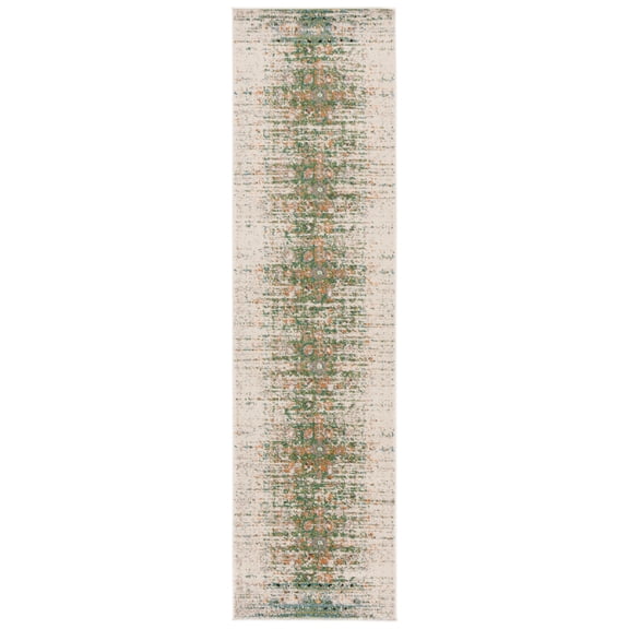 SAFAVIEH Monaco Annabelle Oriental Runner Rug, Green/Ivory, 2'2" x 8'