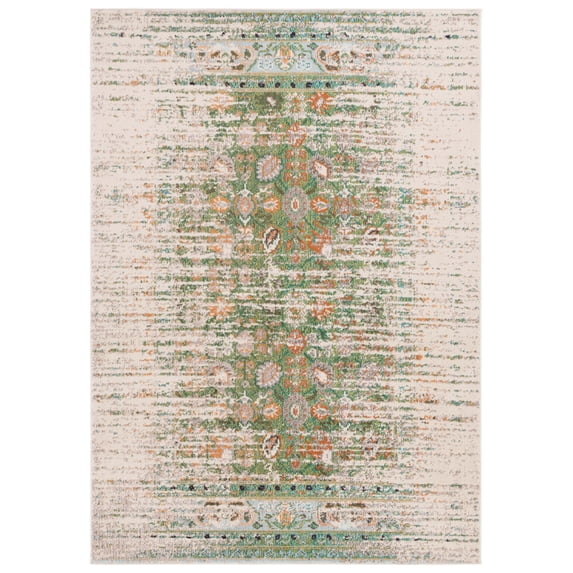 SAFAVIEH Monaco Annabelle Oriental Area Rug, Green/Ivory, 3' x 5'