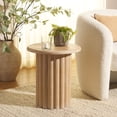 thumbnail image 1 of Safavieh Monka Modern Wood Round End Table, Natural, 1 of 7