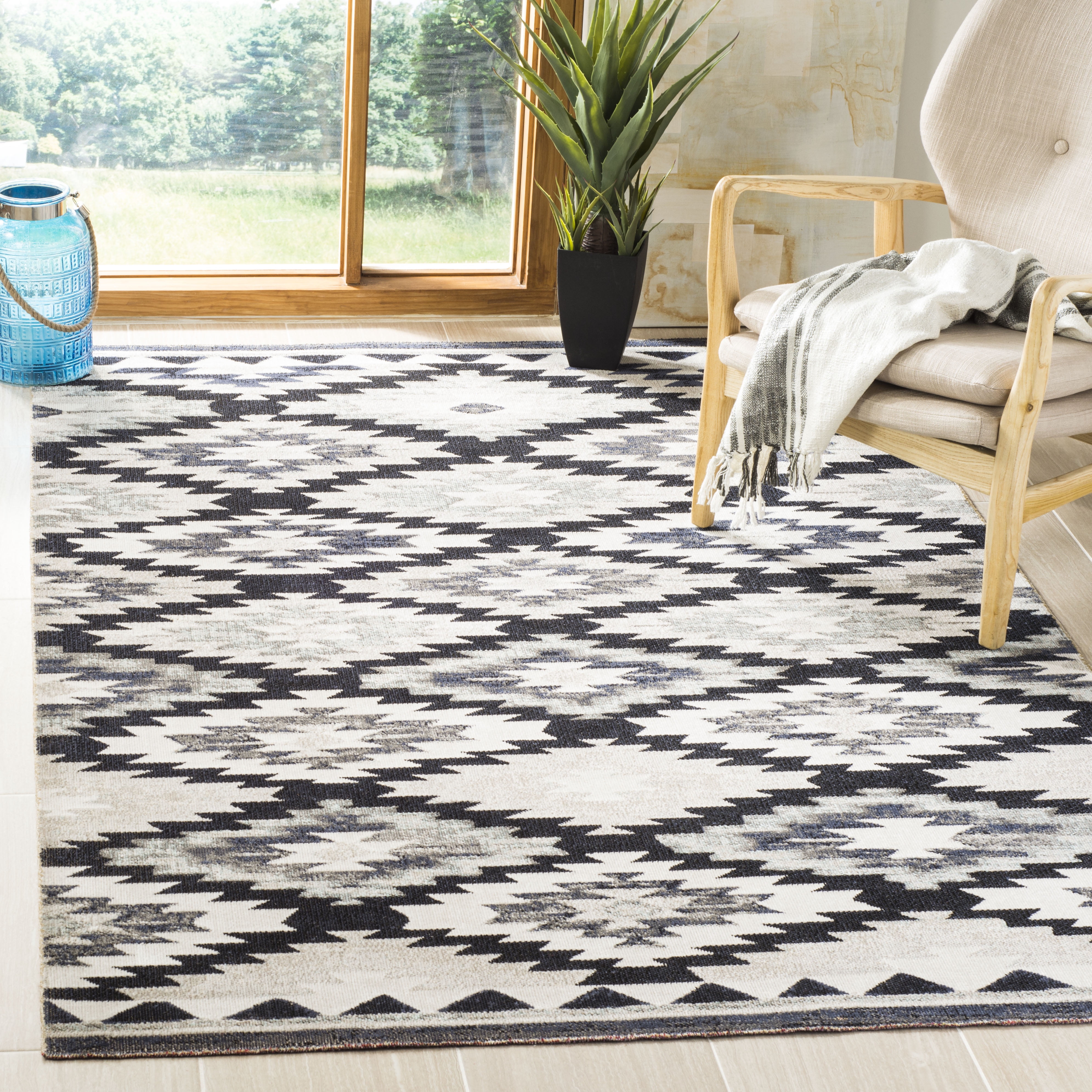 Safavieh Montage Nayma Indoor/ Outdoor Waterproof Patio Backyard Rug 4' x 6' 4' x 6' Living Room,Bedroom,Dining Room