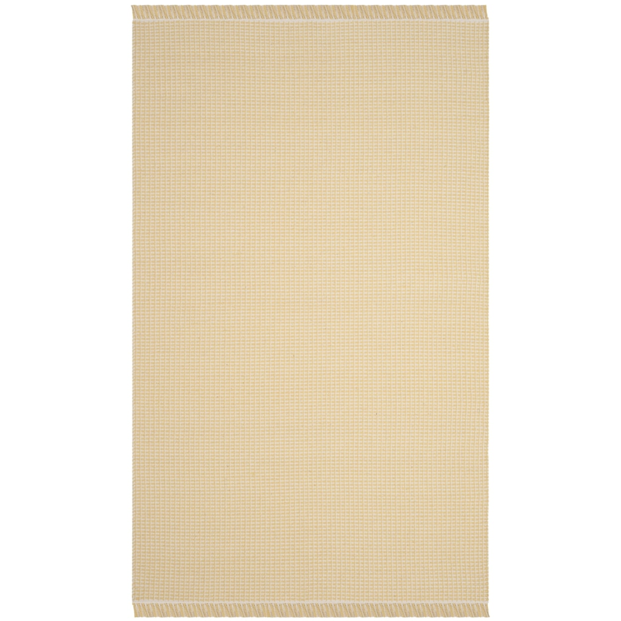 Safavieh Montauk 5' X 8' Hand Woven Cotton Rug in Ivory and Yellow