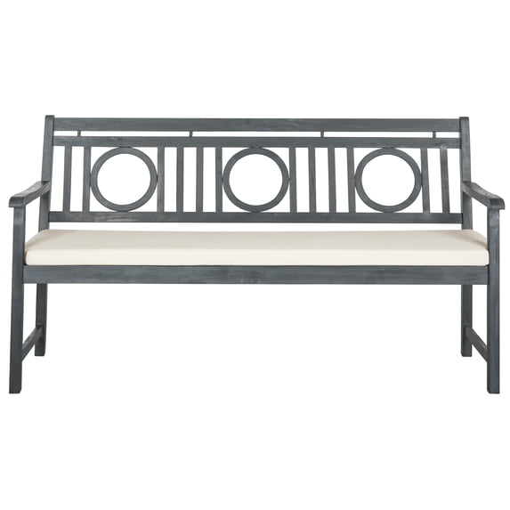 Safavieh Montclair Indoor/Outdoor Modern Acacia Bench with Cushion