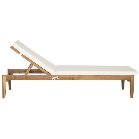 Safavieh Montclair Adult Wood Adjustable Outdoor Chaise Lounges Ash Grey