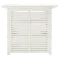 thumbnail image 1 of Safavieh Monterey Collection 27.2" Slatted Wood Patio Bar Table with Storage, Grey Wash, 1 of 12