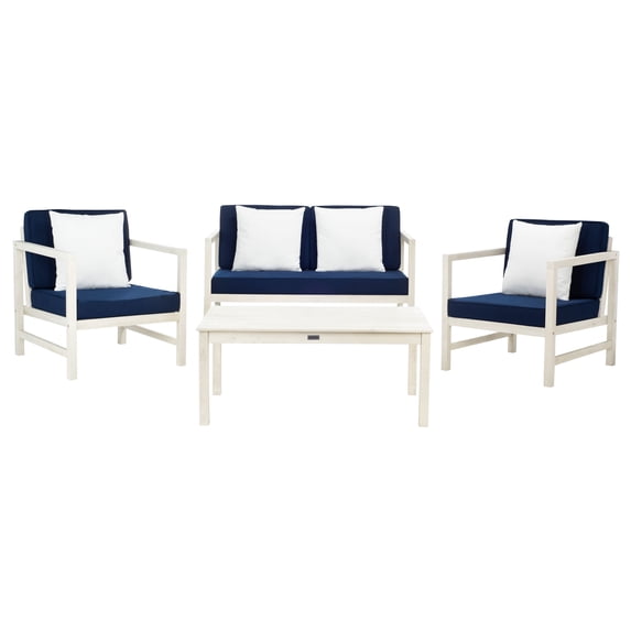 Safavieh Montez 4 Piece Outdoor Set with Accent Pillows