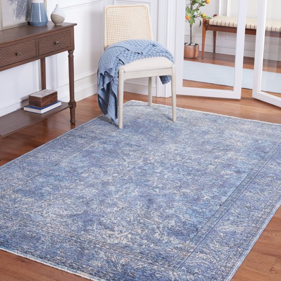 Safavieh Moondust Kierra Oriental Polyester Area Rug, Blue/Turquoise, 5'3" x 7'7"