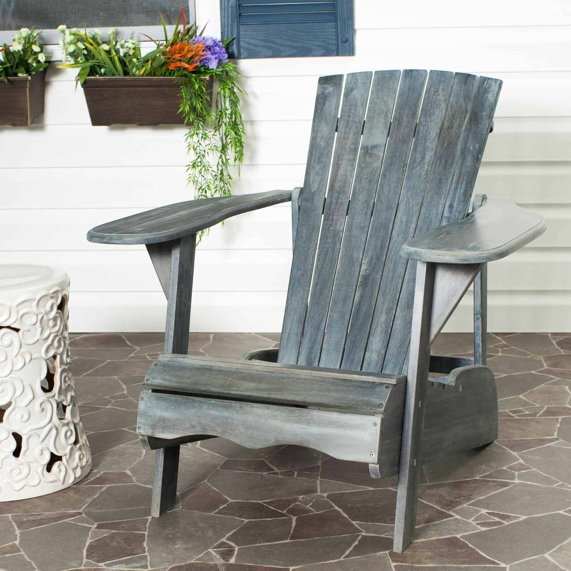 Safavieh Mopani Outdoor Acacia Wood Adirondack Chair, Ash Gray