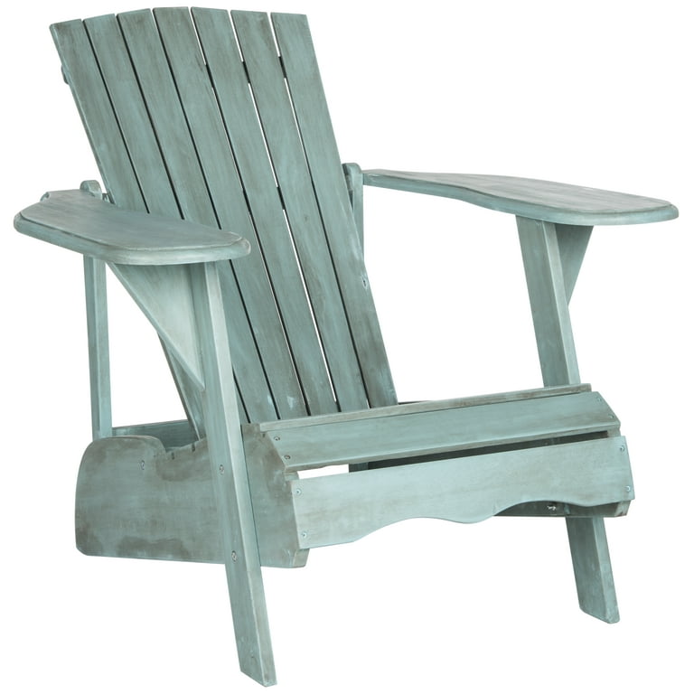 Safavieh Mopani Outdoor Patio Adirondack Chair Beach House Blue