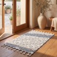 thumbnail image 1 of Safavieh Moroccan Tassel Larry Geometric Shag Area Rug, Gray/Ivory, 2'3" x 4', 1 of 16