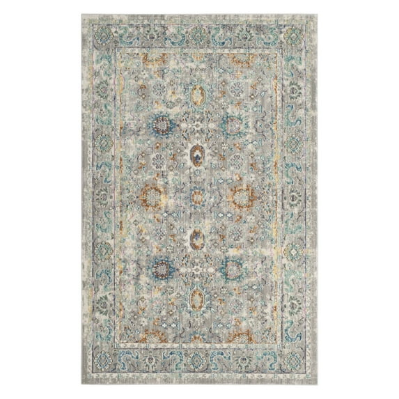 Safavieh Mystique Firuza Oriental Polyester Rug 6' x 9' 6' x 9', 8' Round Indoor Living Room, Bedroom, Dining Room Rectangle