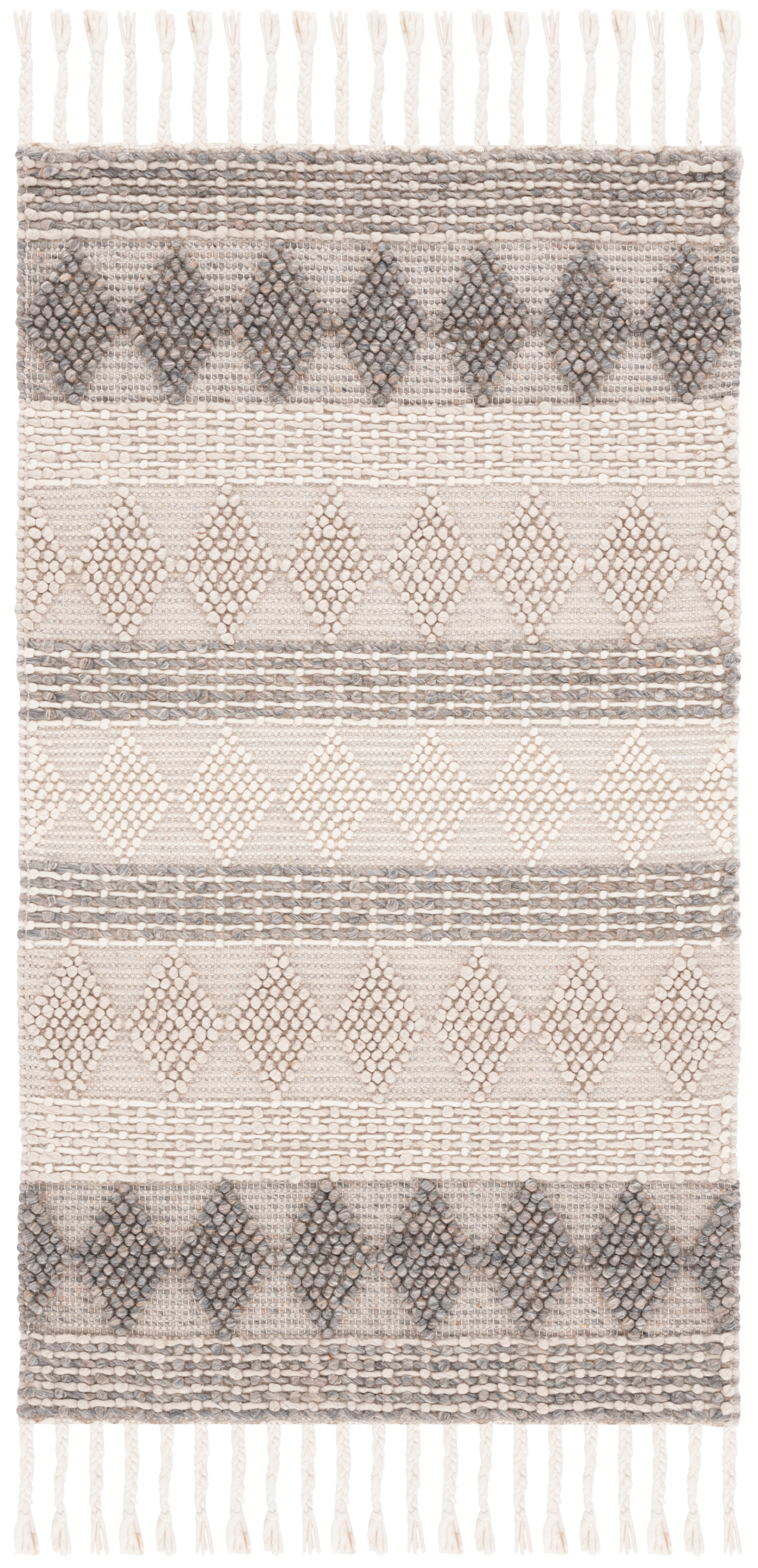 Coastal Charm Ivory Wool 3' x 5' Hand-Woven Area Rug