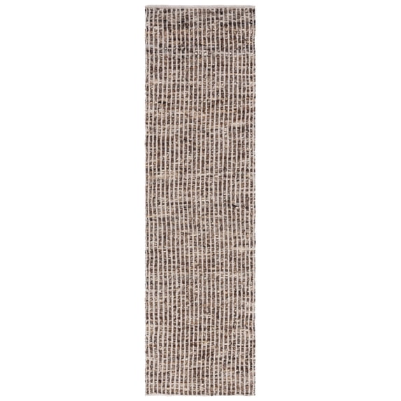 SAFAVIEH Natura Edith Distressed Runner Rug, Ivory/Taupe, 2'3" x 8'