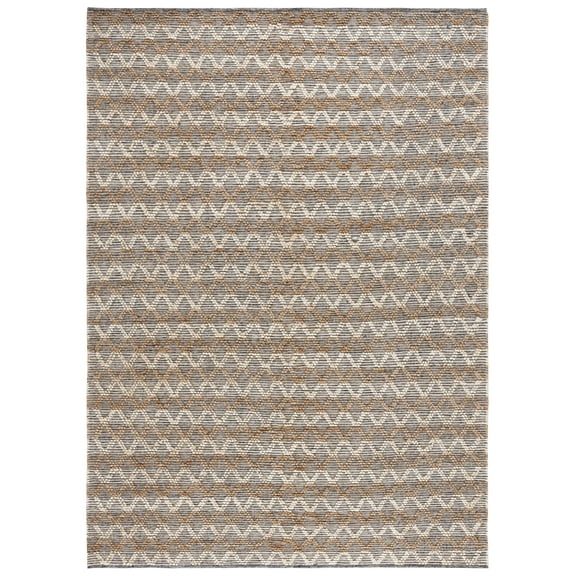 SAFAVIEH Natural Fiber Jeana Geometric Area Rug, Natural/Black, 8' x 10'