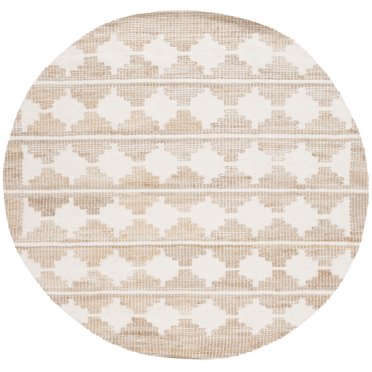 SAFAVIEH Natural Fiber Jakov Geometric Jute Area Rug, Natural/Ivory, 8 ...