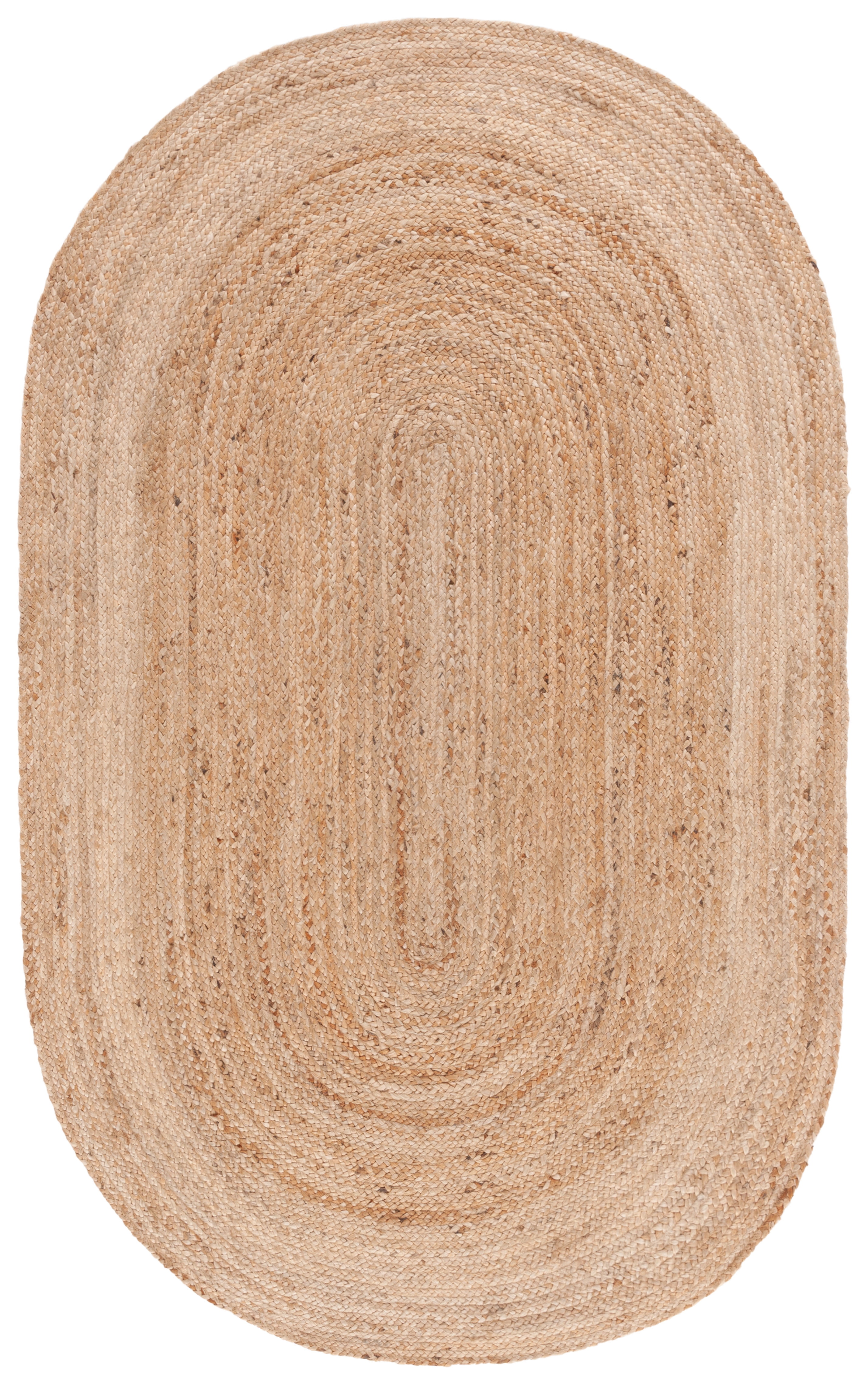 Natural Oval Handmade Braided Jute Area Rug 6' x 9'